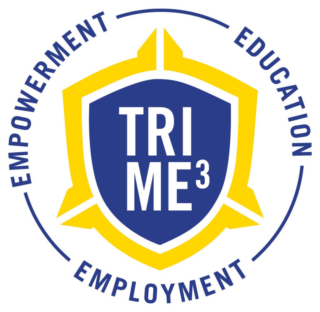 Tri-ME3 Logo: Empowerment, Education, Empolyment